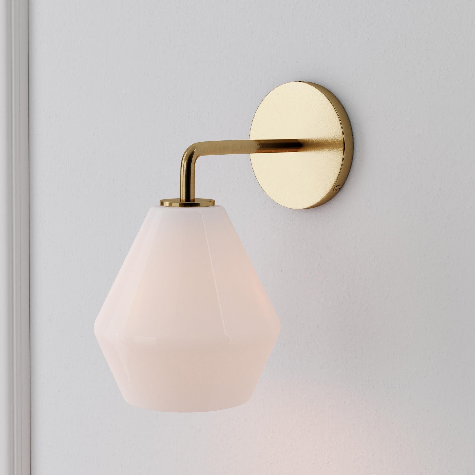 Merin Geometric Glass Wall Sconce - Minimalist Fixture for Bedroom K1402