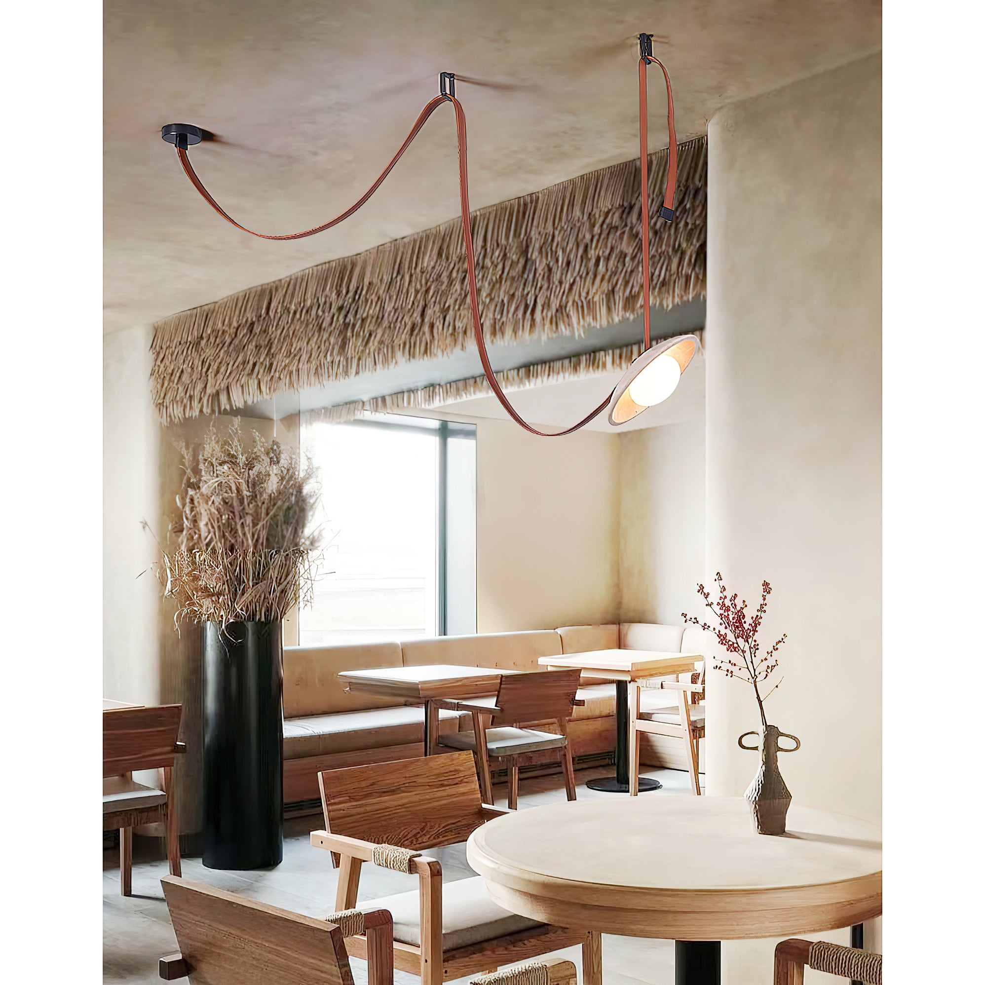 Light Rail Leather Pendant Lamp D688