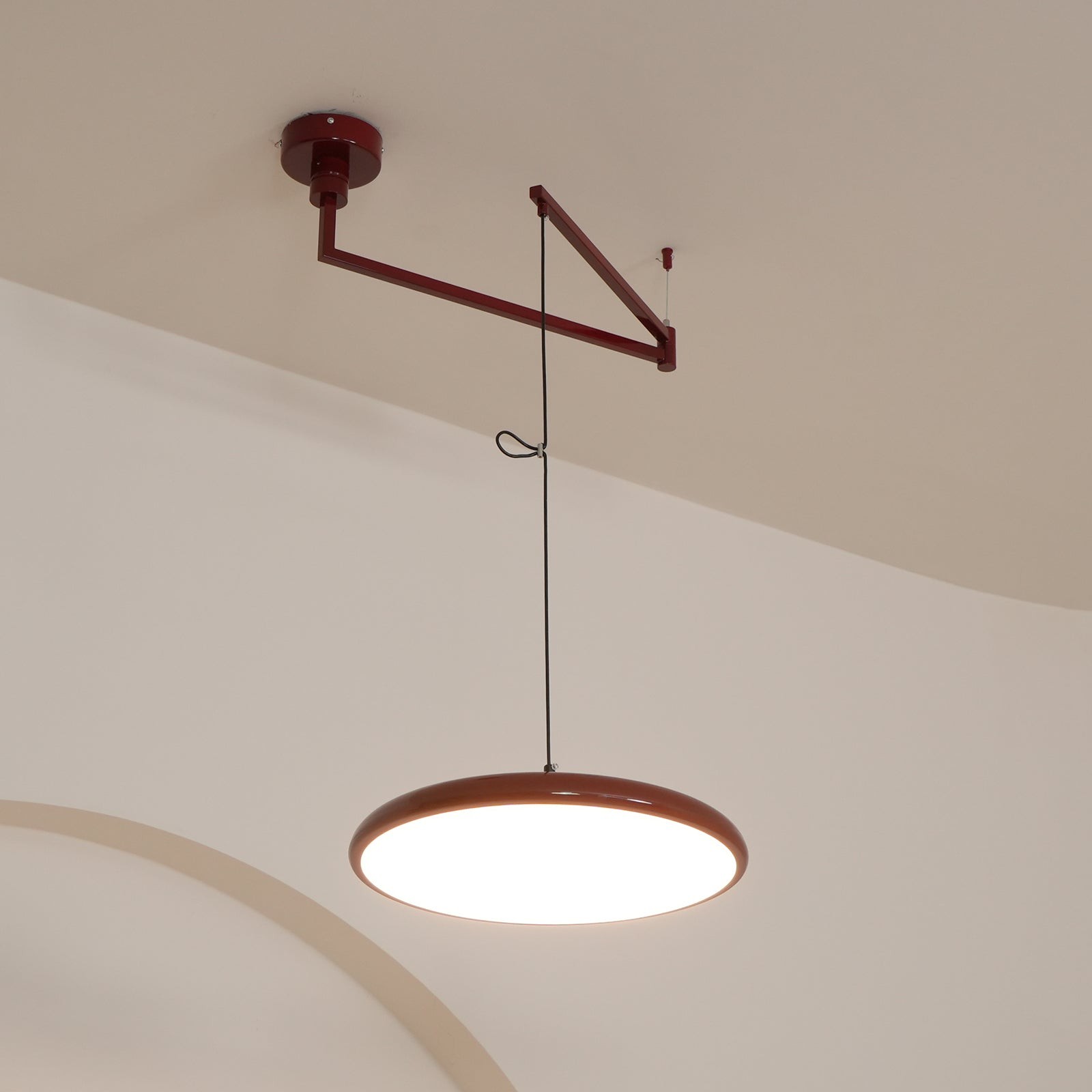 Simple Modern Adjustable Swing Arm Disc Pendant Lamp K705