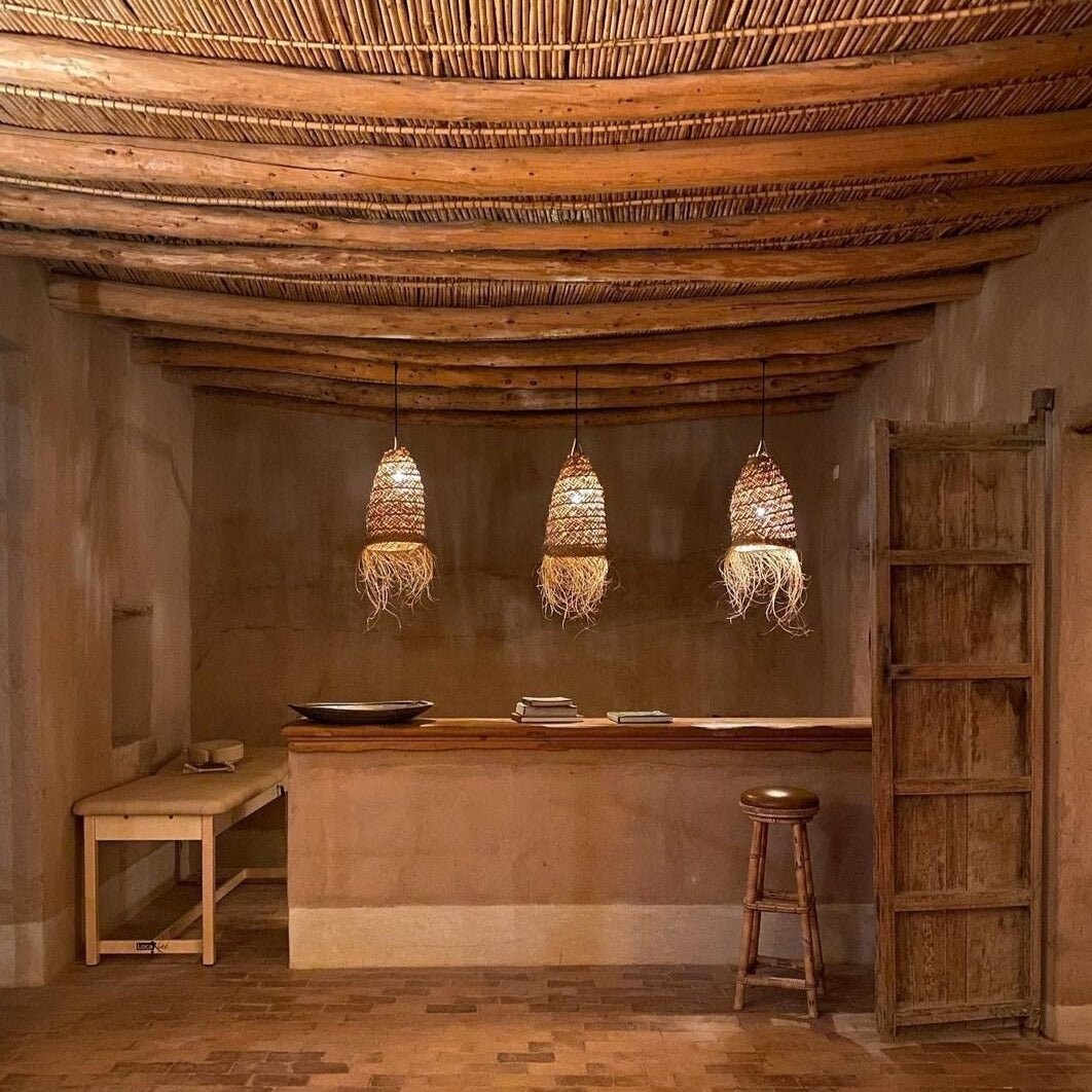 Country Style Hand Woven Pendant Light K192