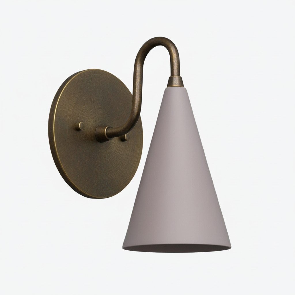 Curva Metal Cone Wall Lamp - Classic Vintage Accent Lighting for Hallway K1736