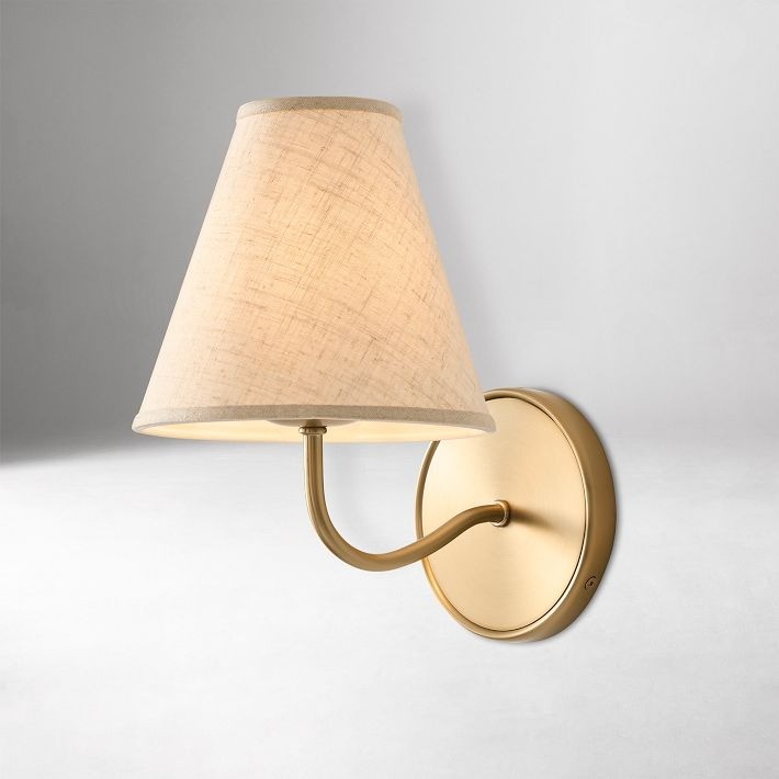 Fibura Elegant Linen Shade Wall Lamp - Contemporary Lighting for Hallway and Bedroom K1408