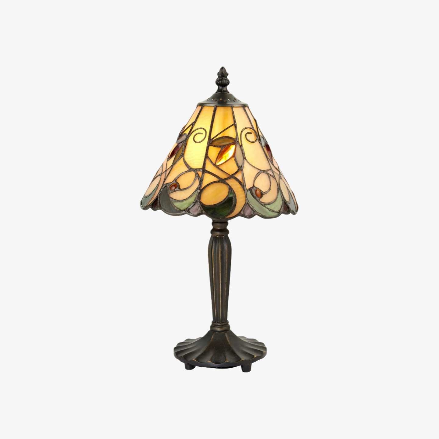 TF Jamelia Classic Stained Glass Table Lamp - Handcrafted Glass Light K1822