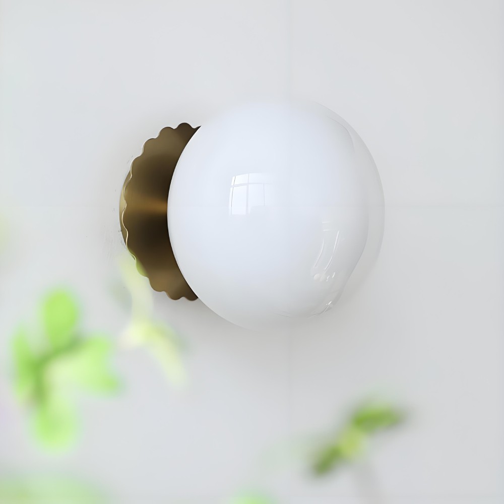 Marshmallow Glass Ball Wall Sconce K166