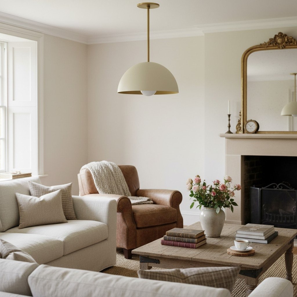 Metio Dome Neutral Dome Pendant - Modern Metal Accent Lighting K1526