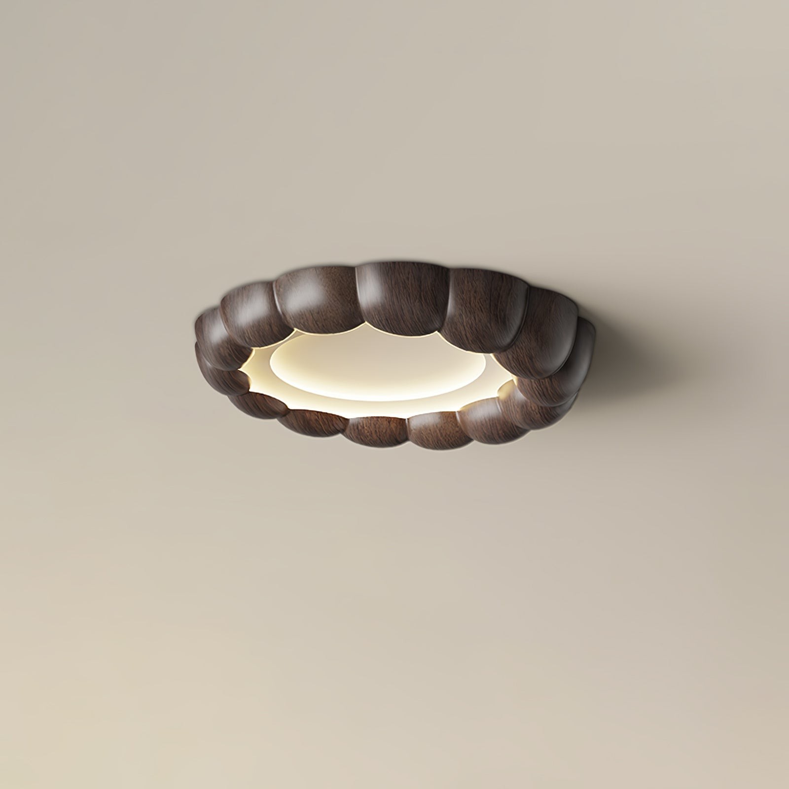 Faux Wood Ripple Ceiling Lamp K377