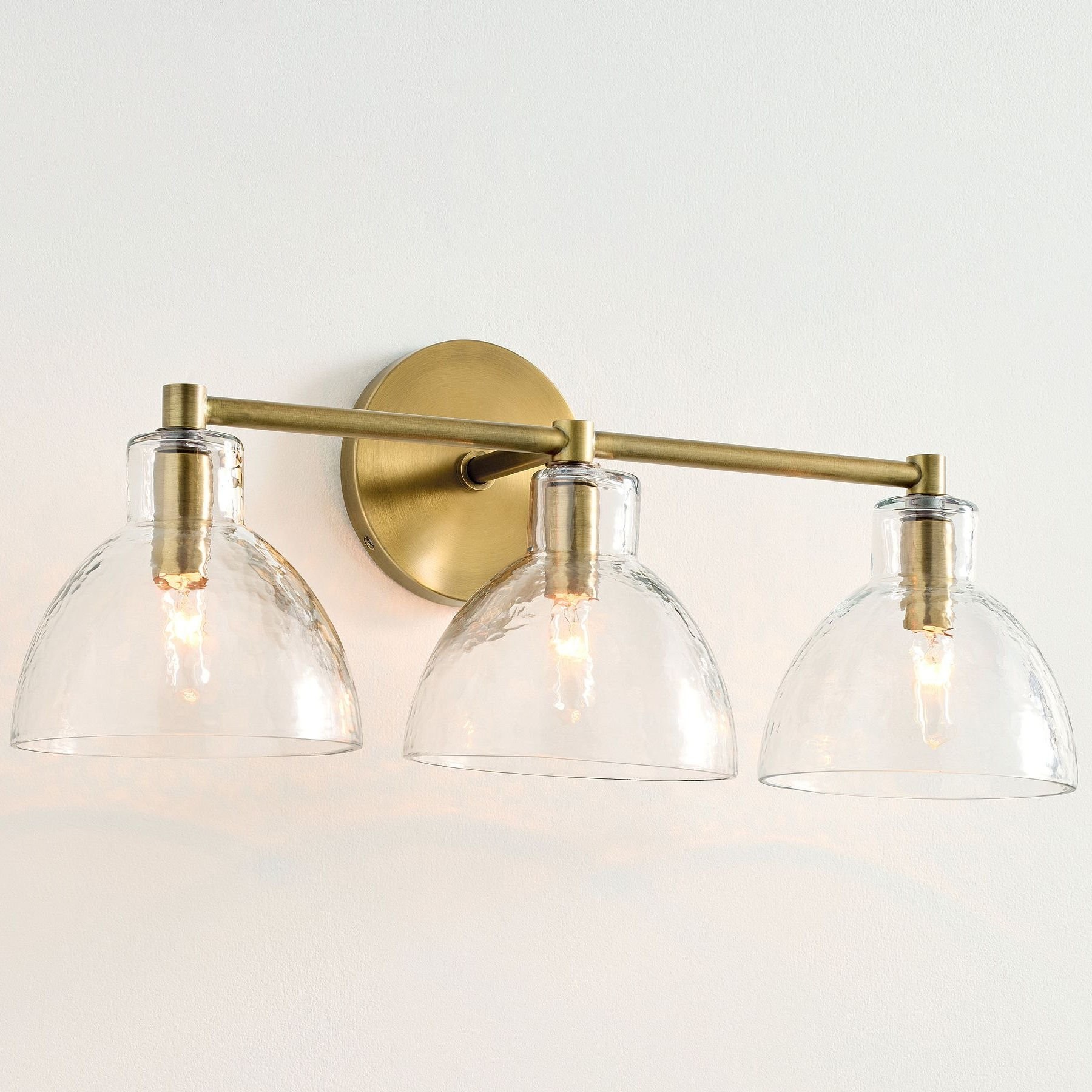 Glavira Recycled Glass Wall Sconce - Modern Brass Wall Lighting K1311