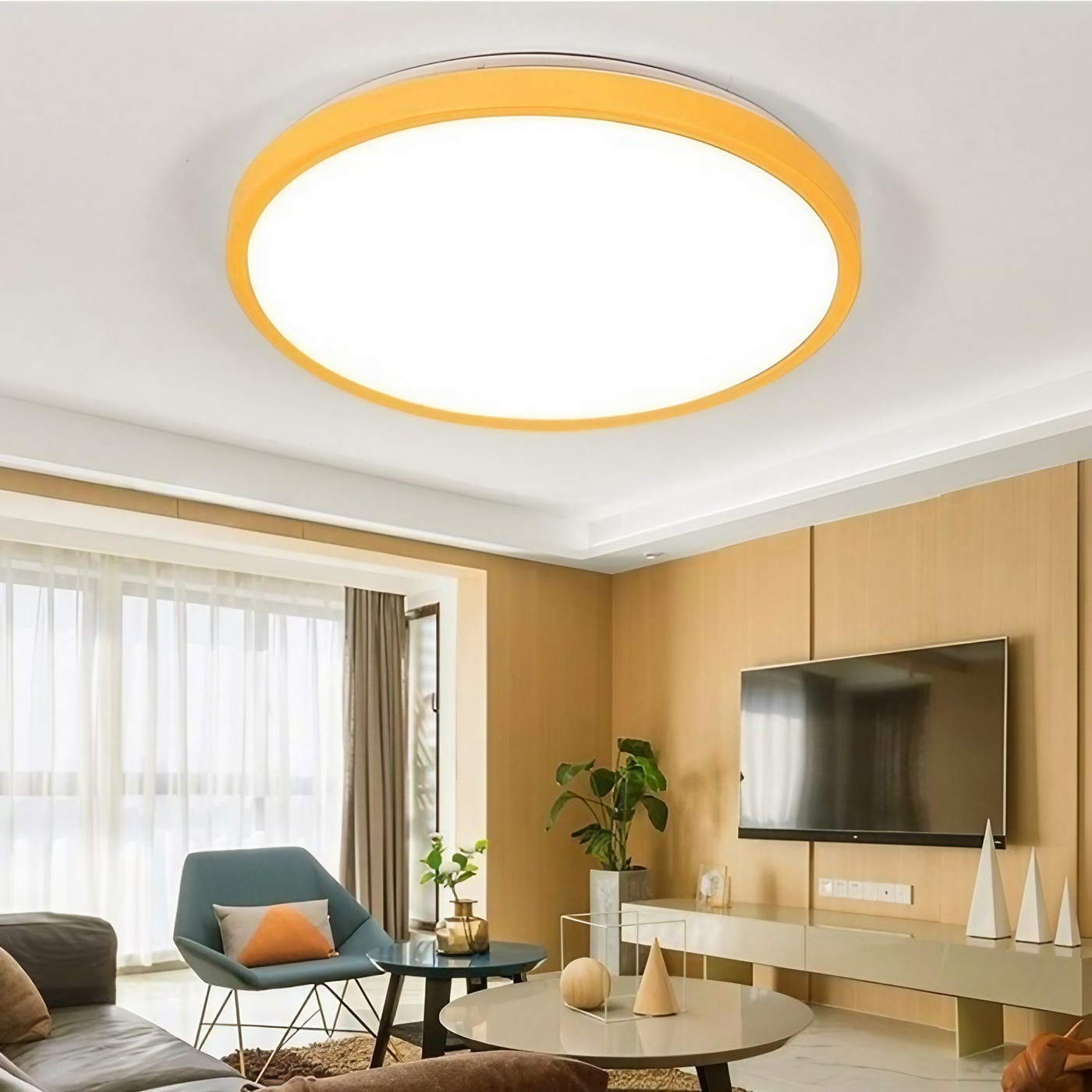 Modern Macaron Disc Flush Mount Ceiling Lamp K781