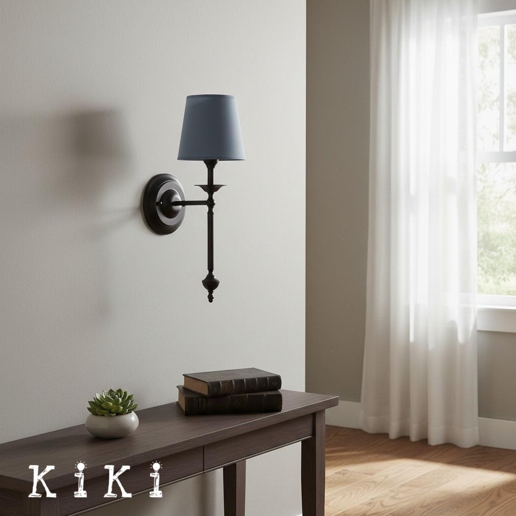 Arcuma Fabric Wall Sconce - Modern Copper Wall Light for Hallway K2353
