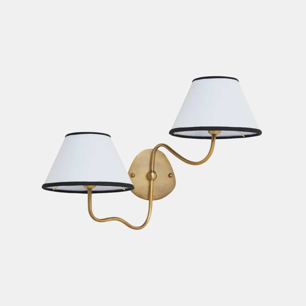 Kulo Elegant Fabric Wall Lamp – Graceful Wave Design for Entry or Bedroom K1575