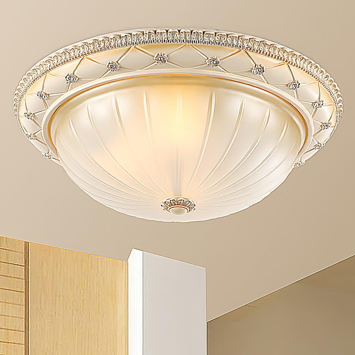 European Vintage Style Resin Ceiling Light for Bedroom K371