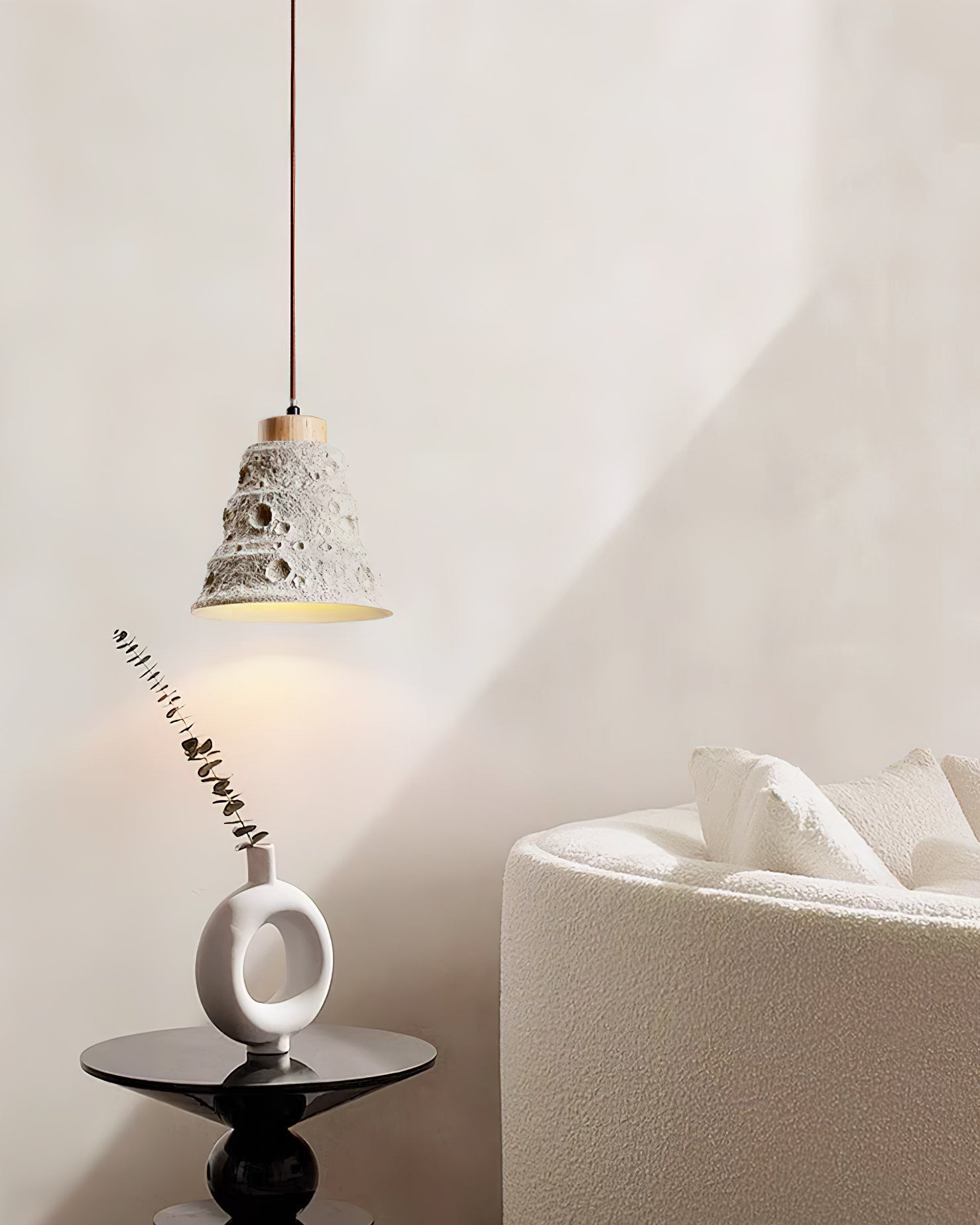 Japanese Wabi Sabi Cement Bell Shape Pendant Light K877