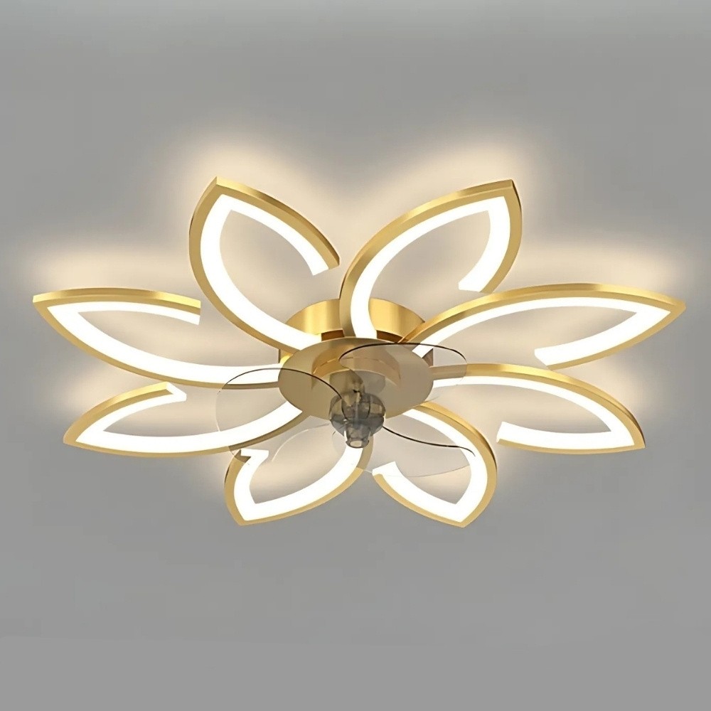 Art Decor Flower Quiet LED Ceiling Fan Light K1104