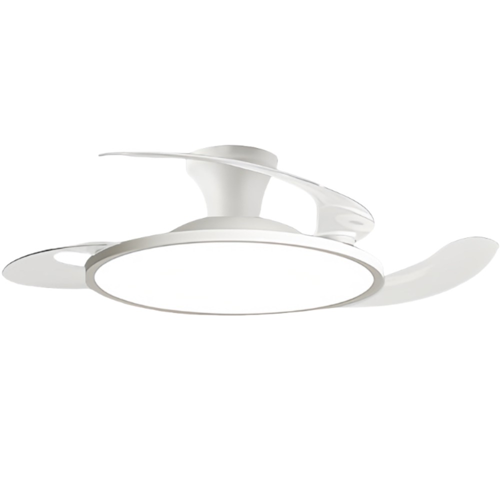 Modern White Round Led Invisible Ceiling Fan Light K1106