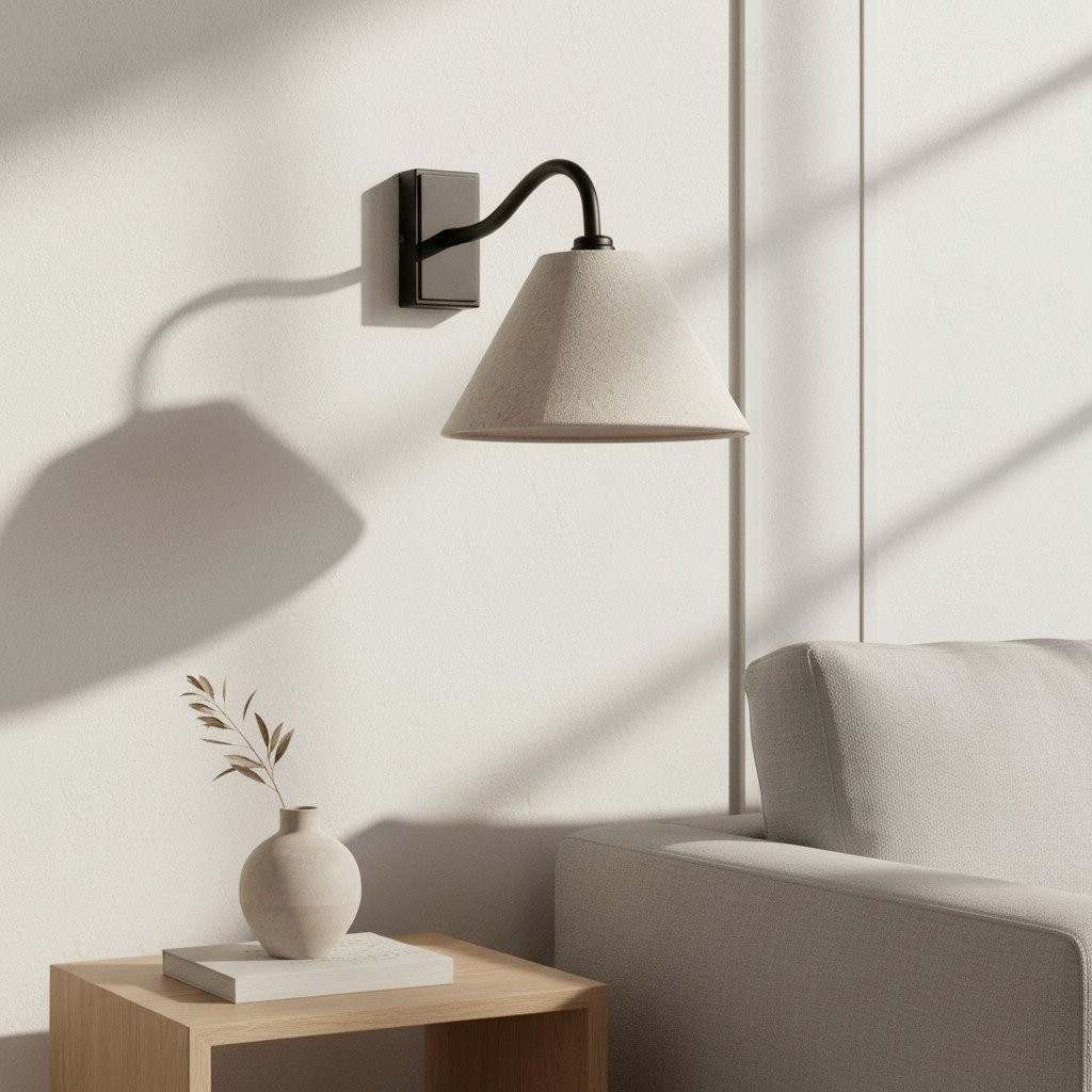 Lumweve Wall Light - Pleated Look Shade Refined Sconce for Corridor and Study K1884