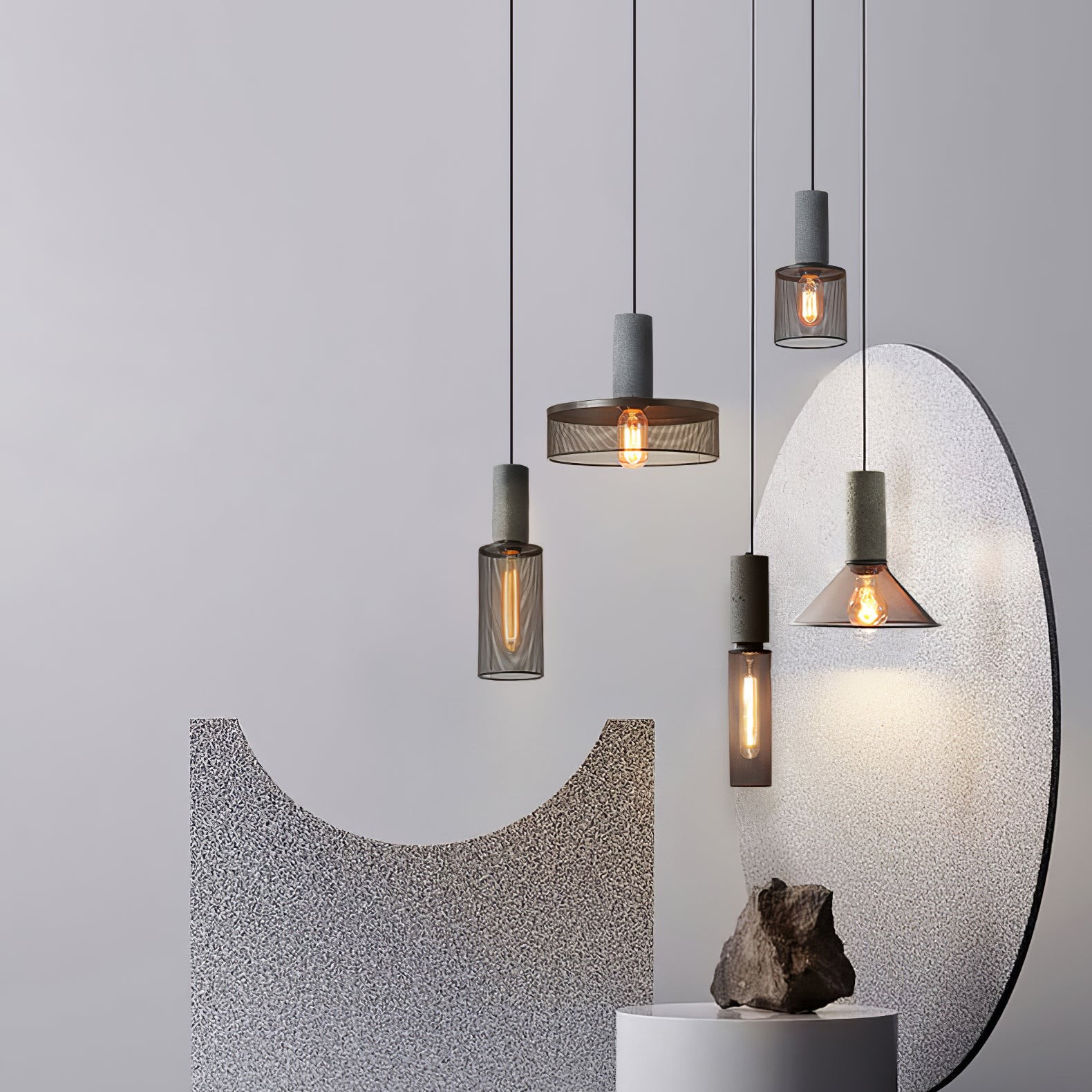 Cement Mesh Pendant Light K308