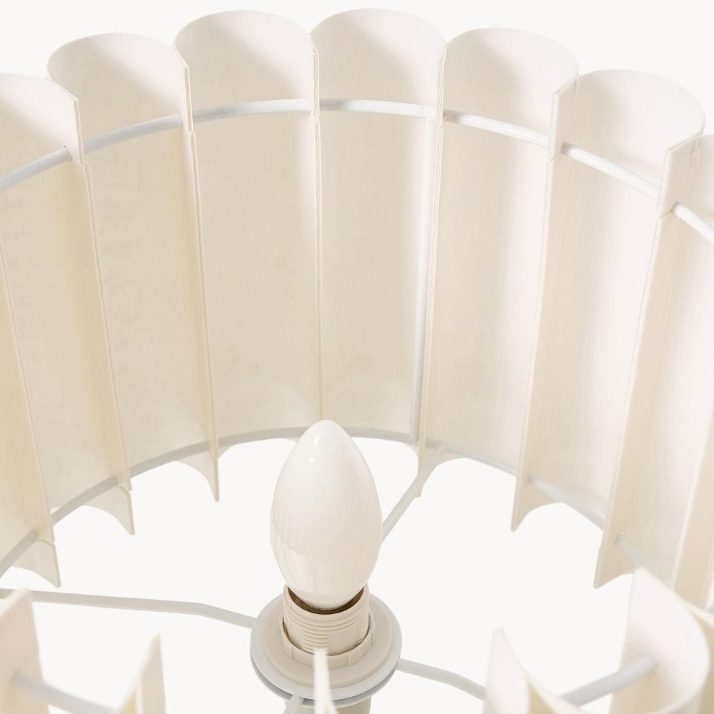 Velura Table Lamp - Beige Linen Shade in Light Beige K2042