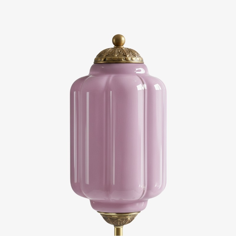Eloise Handcrafted Retro Glass Floor Lamp - Lantern Form Floor Light for Reading Corners K2345