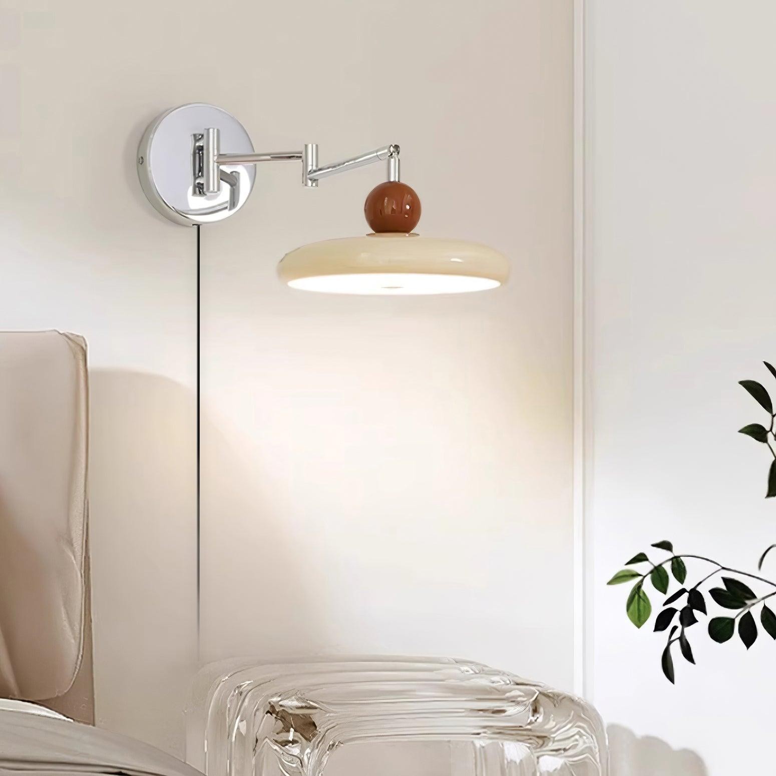 Swing Arm Bedside Plug In Wall Lamp K459