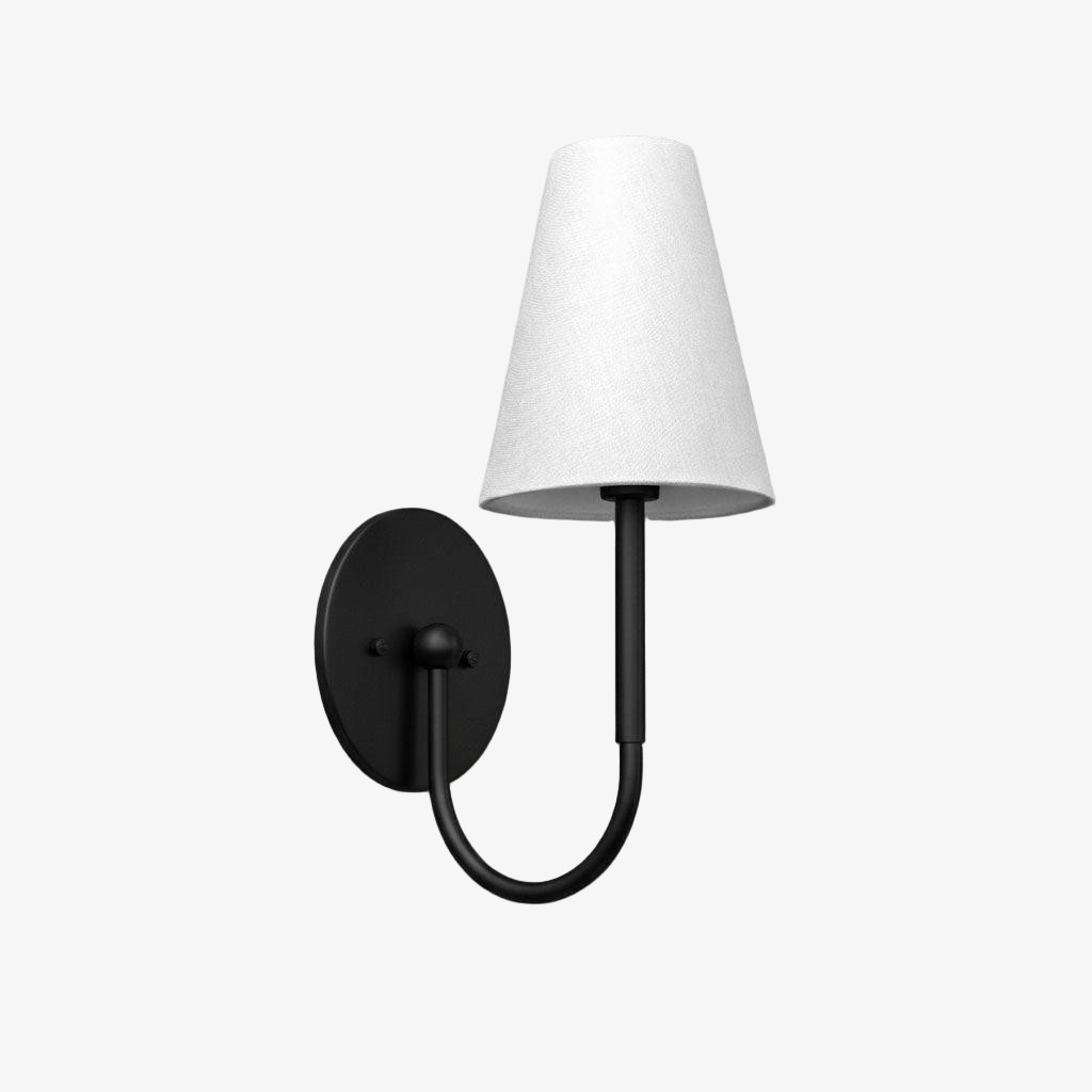 Curva Metal Collection Traditional Wall Light - Brass Finish with Shade K1535