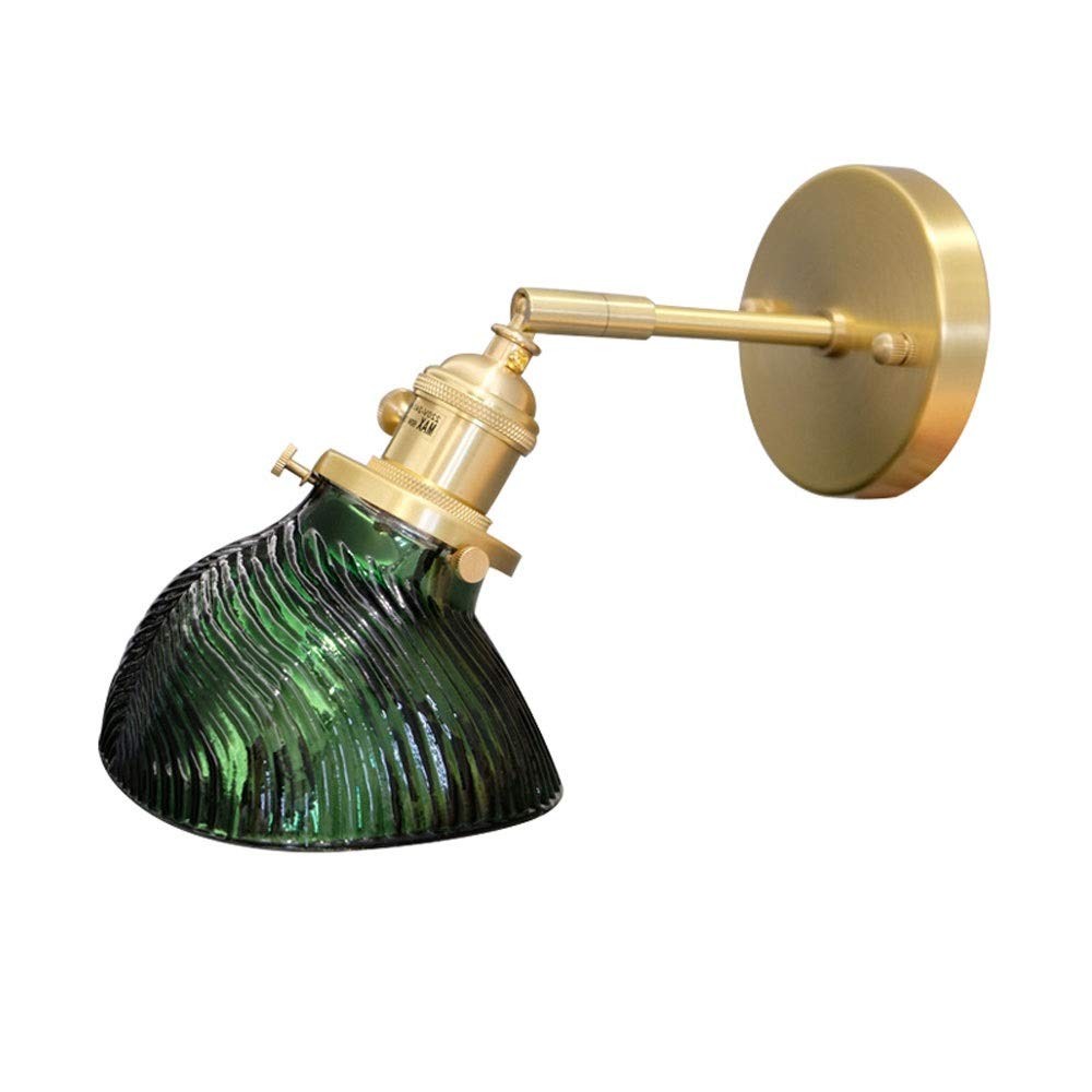 Retro Brass Glass Wall Lamp