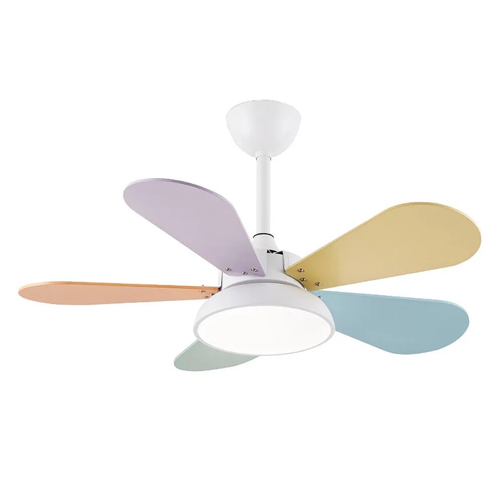 Nordic Colorful 3 Blade Ceiling Fan Light For Kids Room K1118