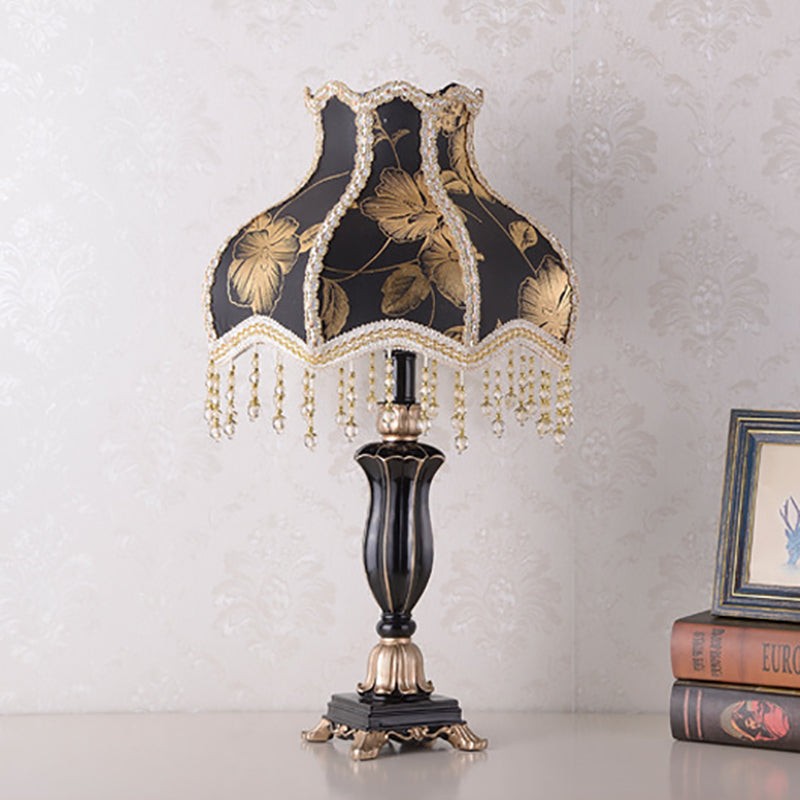 Palace Floral Resin Carved Base Table Lamp K712