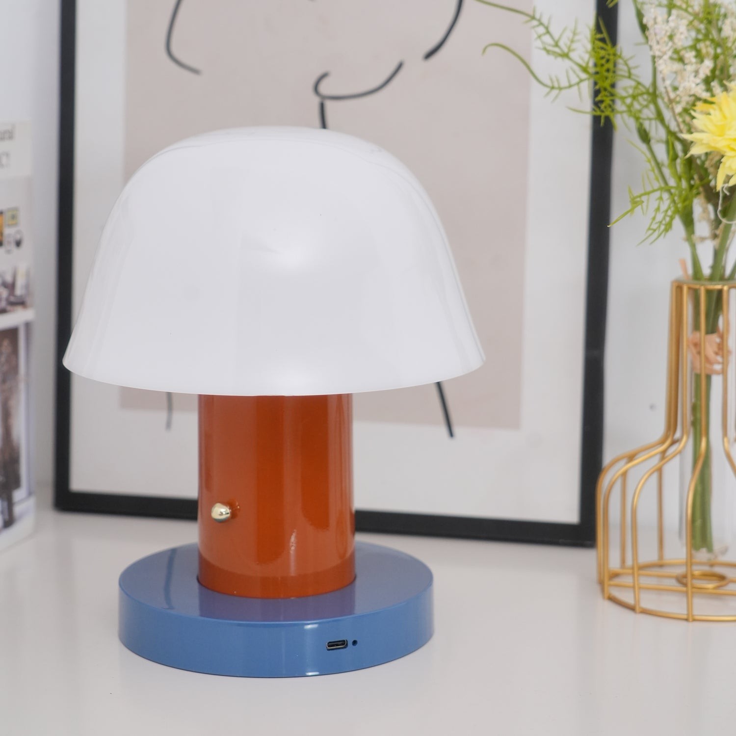 Minimalist Mushroom Cordless Table Lamp K533