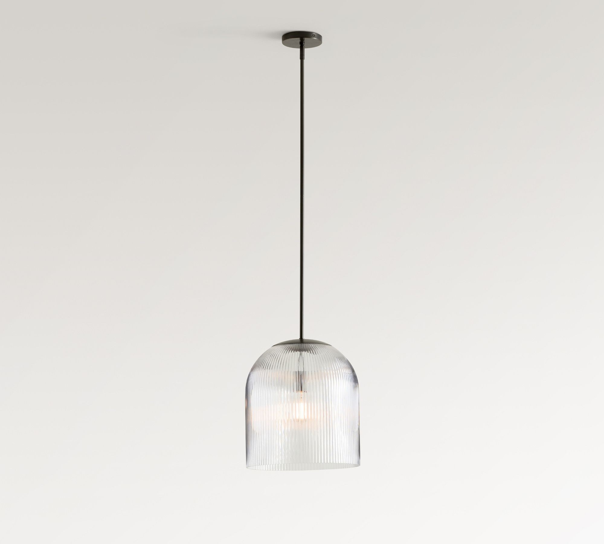 Bravira Textured Glass Pendant Light - Minimalist Modern Lamp for Kitchen Island K1325