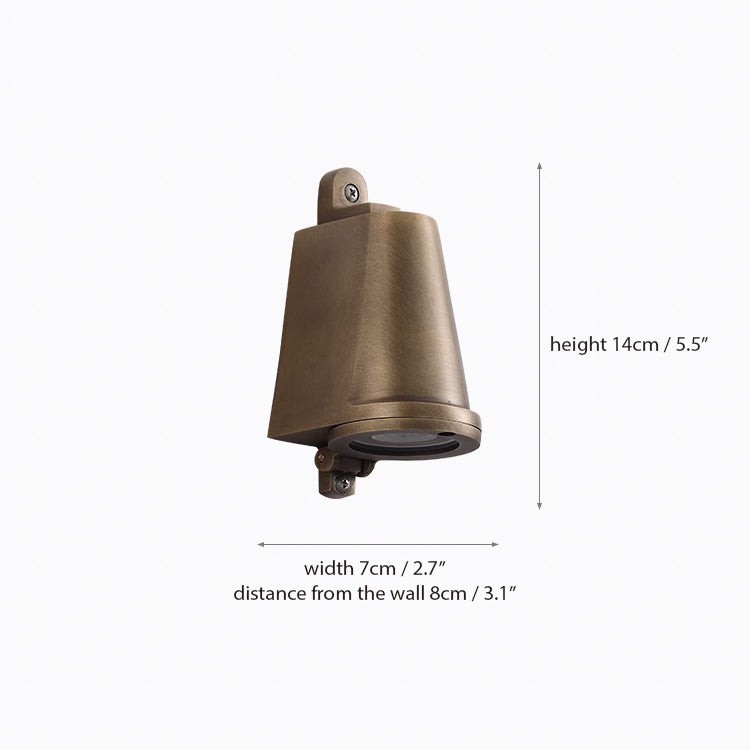 Rustic Brass Weather Proof Outdoor Wall Lamp K898