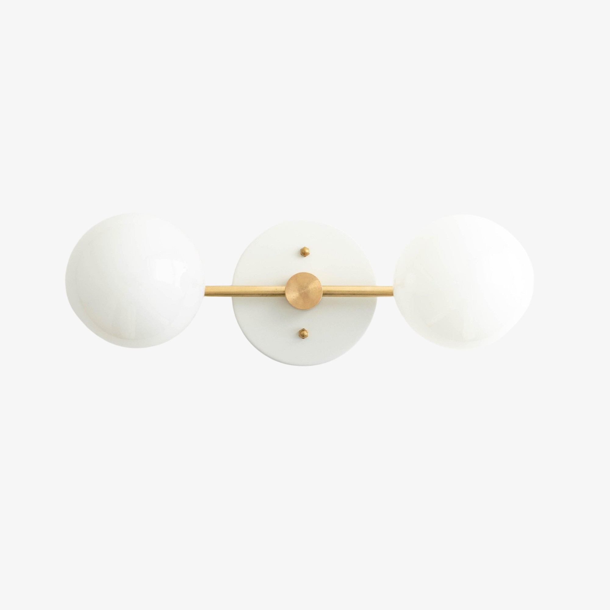 Glorica Glass Vanity Light - Modern Brass Wall Sconce for Bathroom Style K1449
