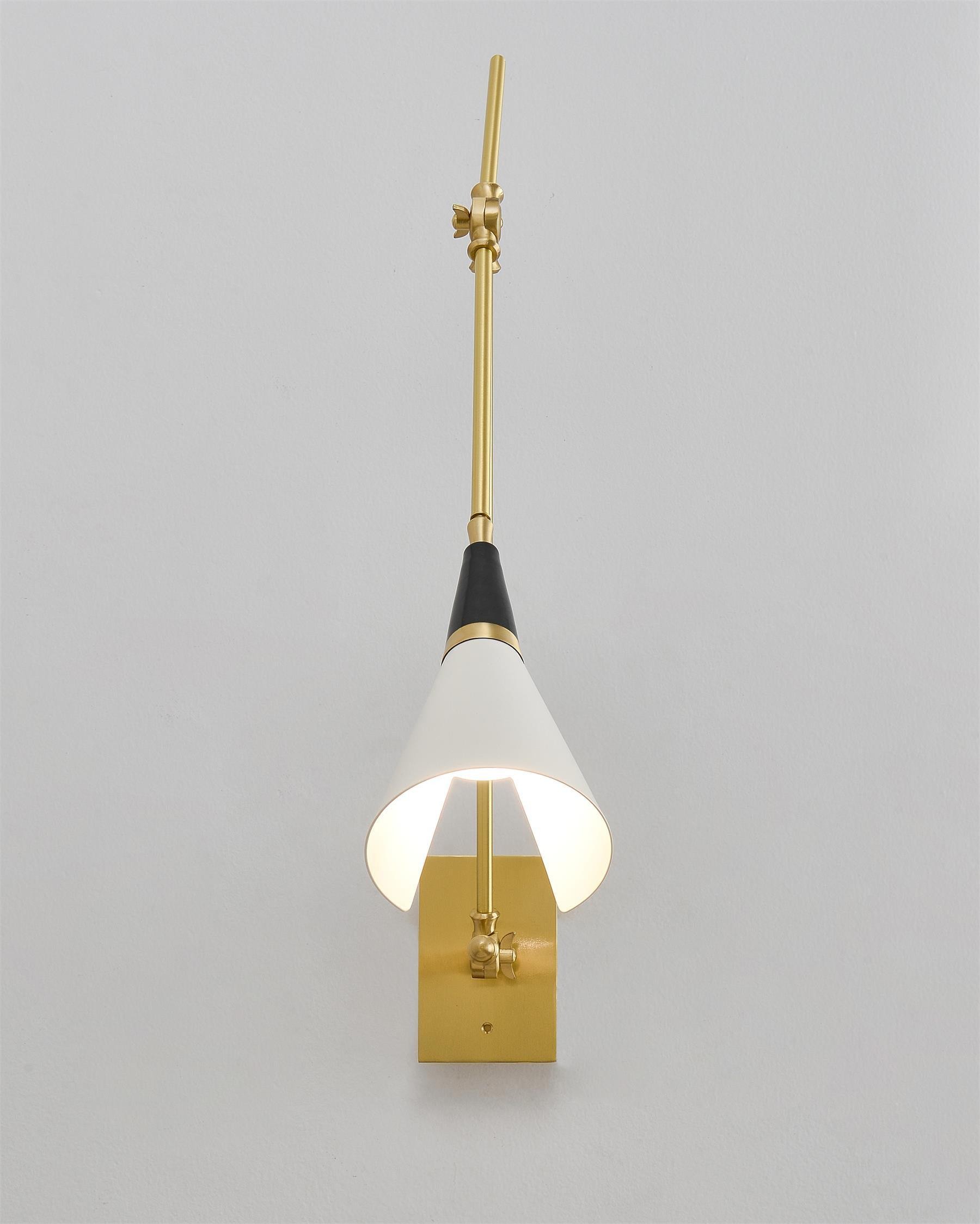 Vintage Metal Adjustable Swing Arm Wall Lamp K850