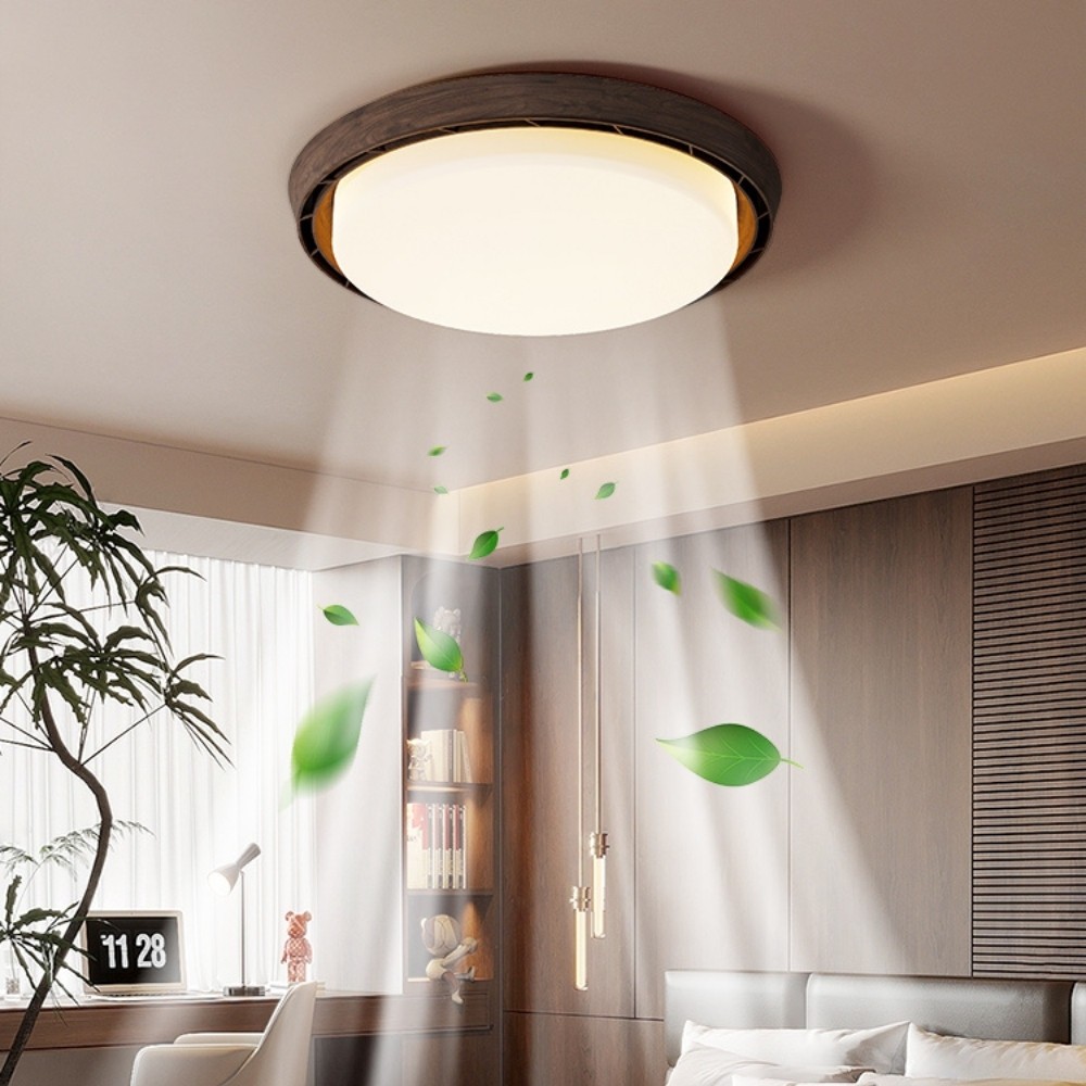 Nordic Quiet Bladeless Led Ceiling Fan Light For Bedroom K1102