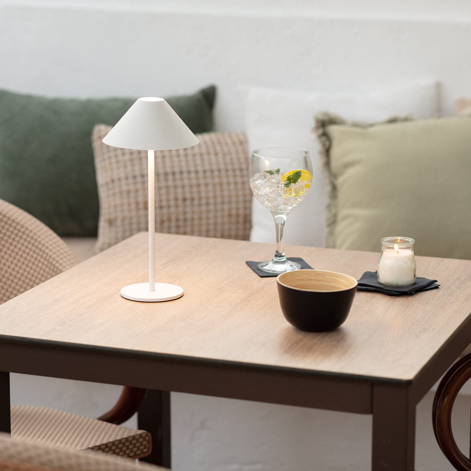 Cone Portable Battery Outdoor Table Lamp K49