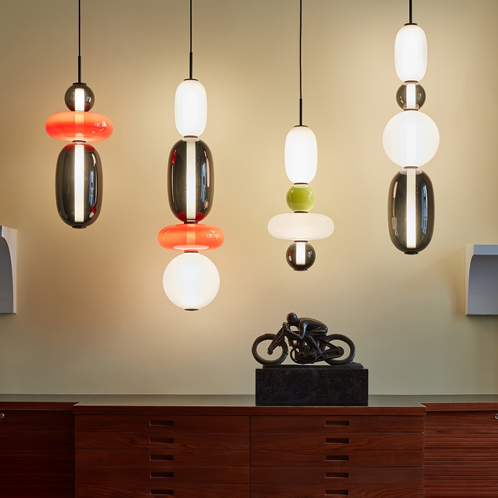 Nordic Art Deco Stained Glass Pendant Light K196