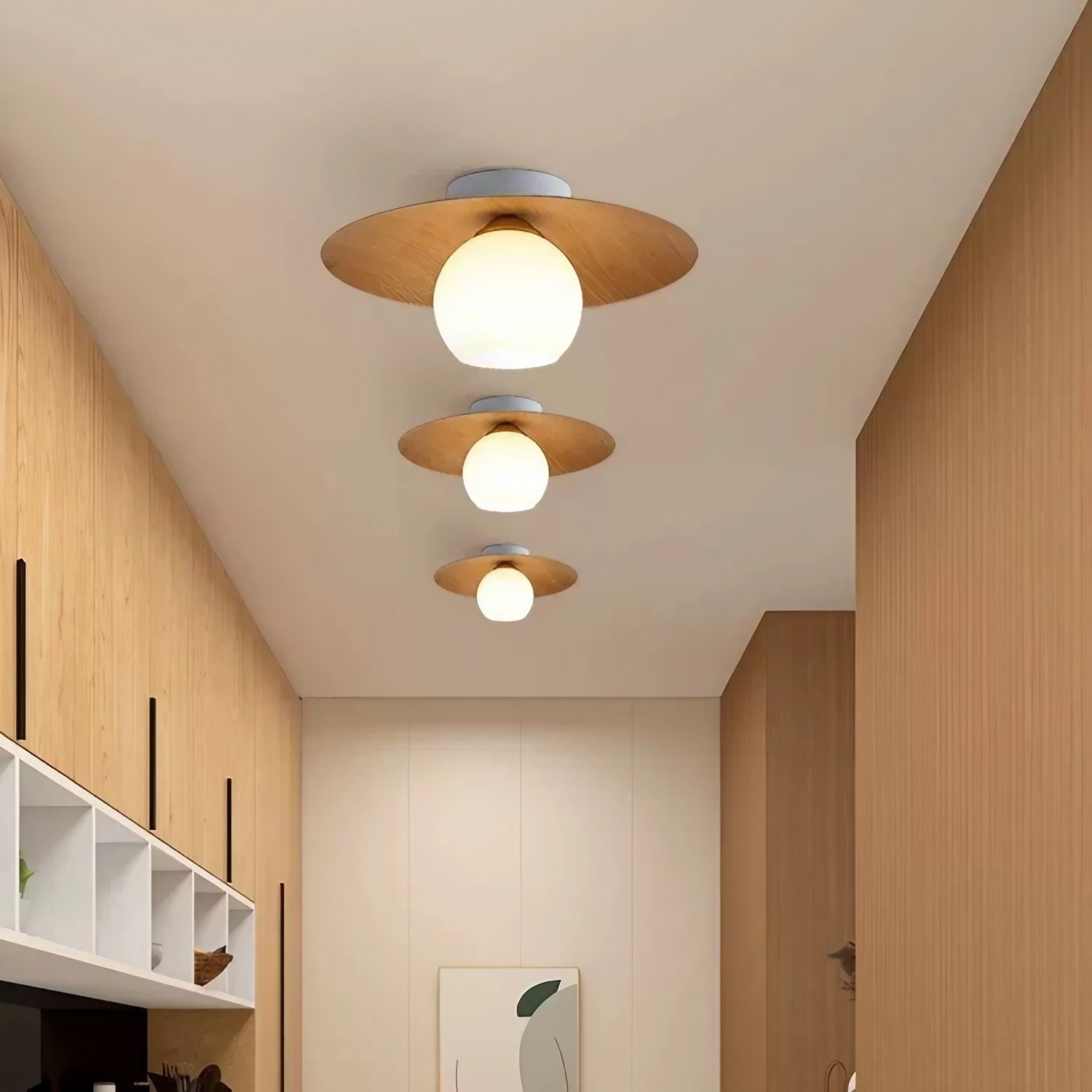Nordic Ribbed Glass Dome Ceiling Light K170