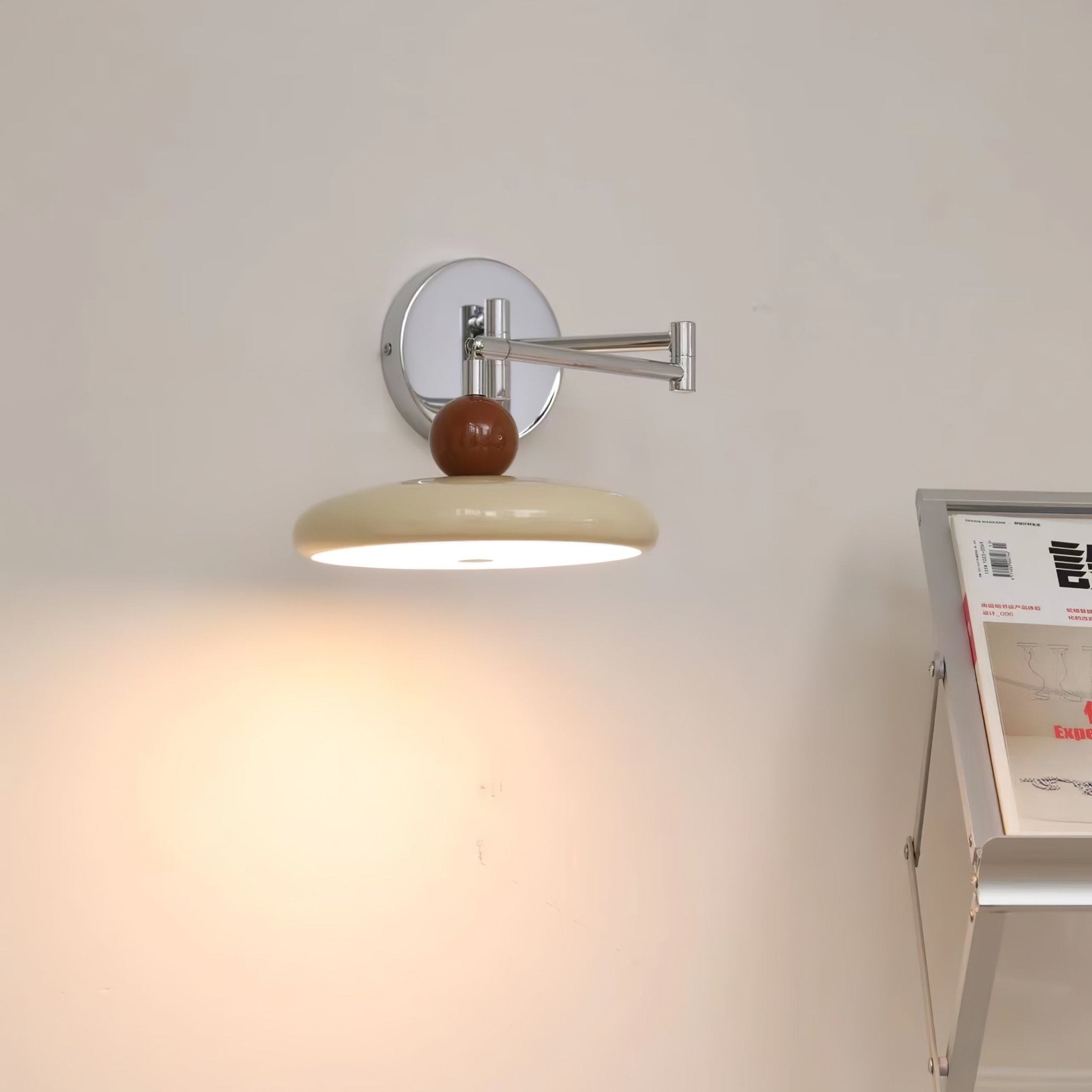 Minimalist French Creative Cream Style Rotatable Swing Arm Wall Lamp K463