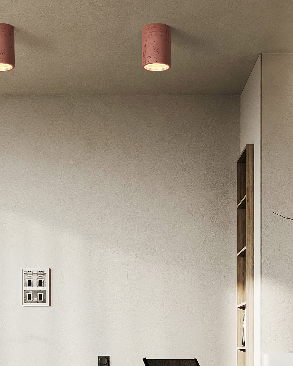 Modern Wabi-Sabi Cylindrical Ceiling Lamp K297
