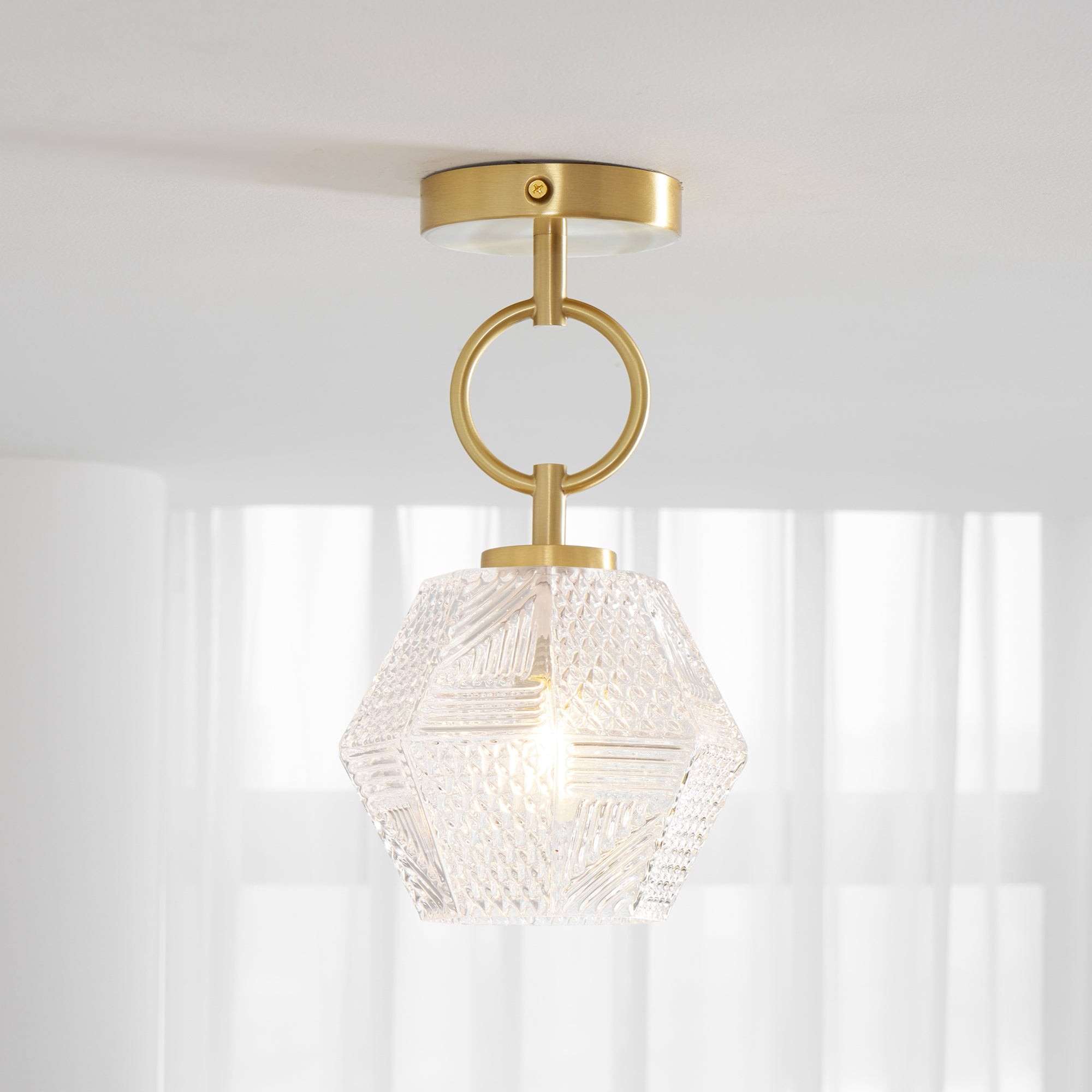 Diamond Cut Art Deco Ceiling Light K1006