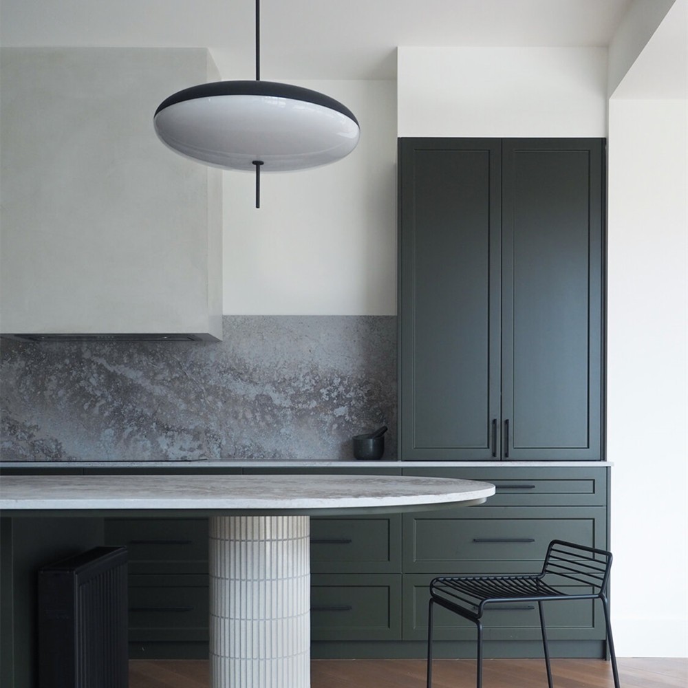 Minimalist Model 2065 Pendant Lamp - Oval Acrylic Lighting for Dining Room and Living Spaces