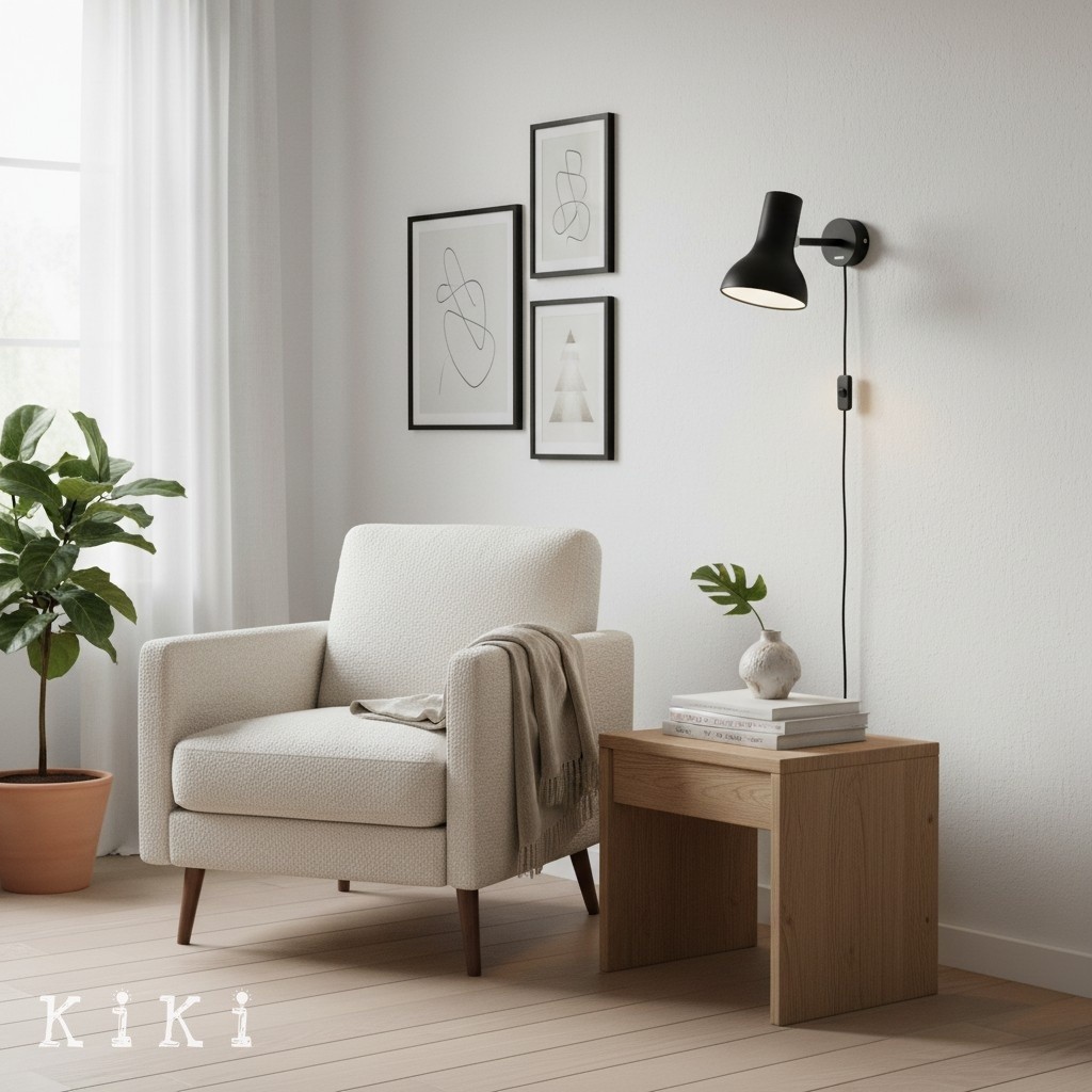 Modryx Modern Minimalist Wall Light - Adjustable Head for Reading and Accent Lighting K2115