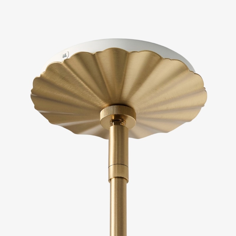 Mivie Adjustable Height Pendant Light - Modern Rippled Glass Design for Dining Areas and Kitchens K2336