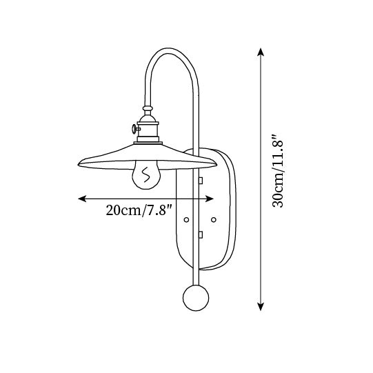 American Retro Spherical Wall Lamp K435