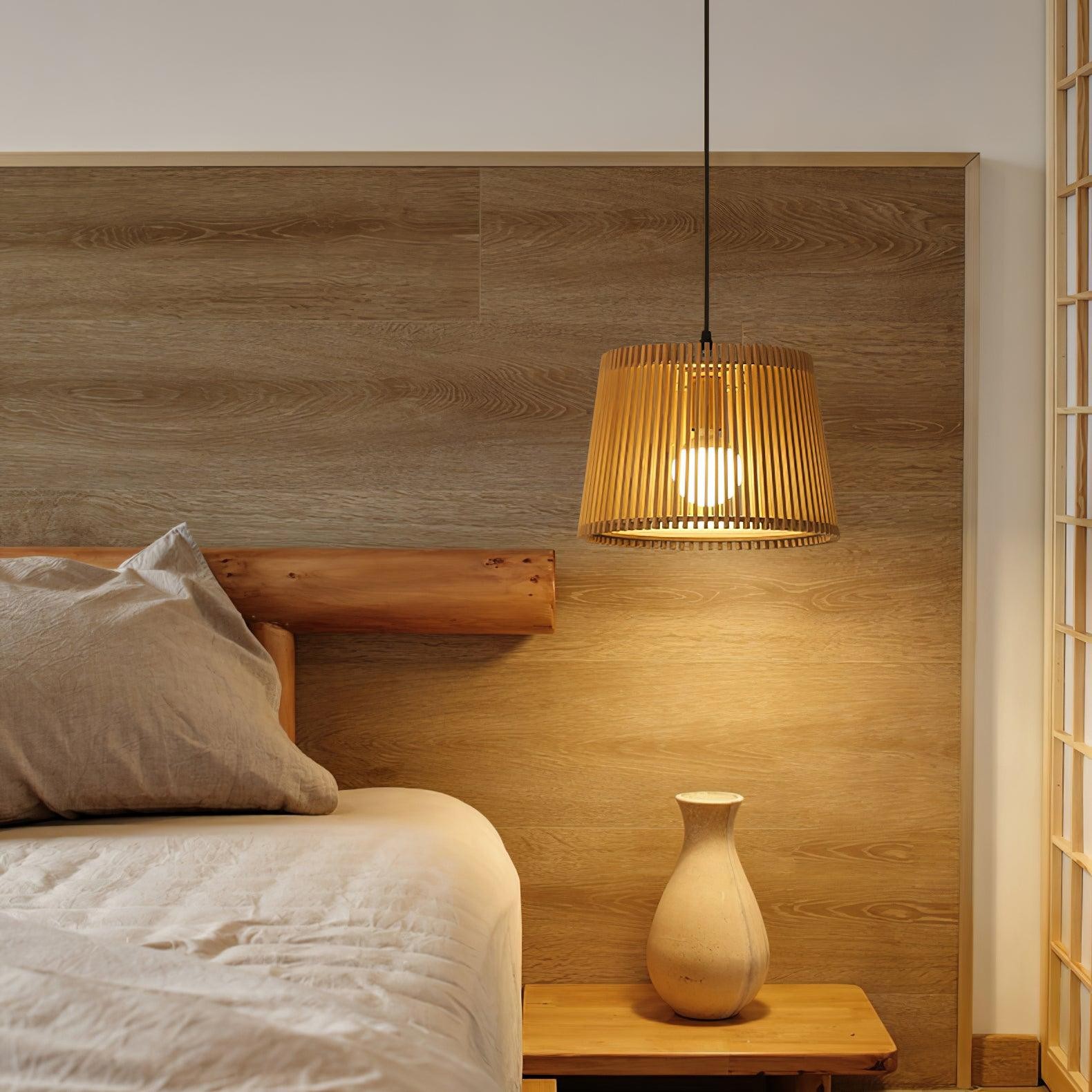Wooden Log Color Cage Pendant Light K654