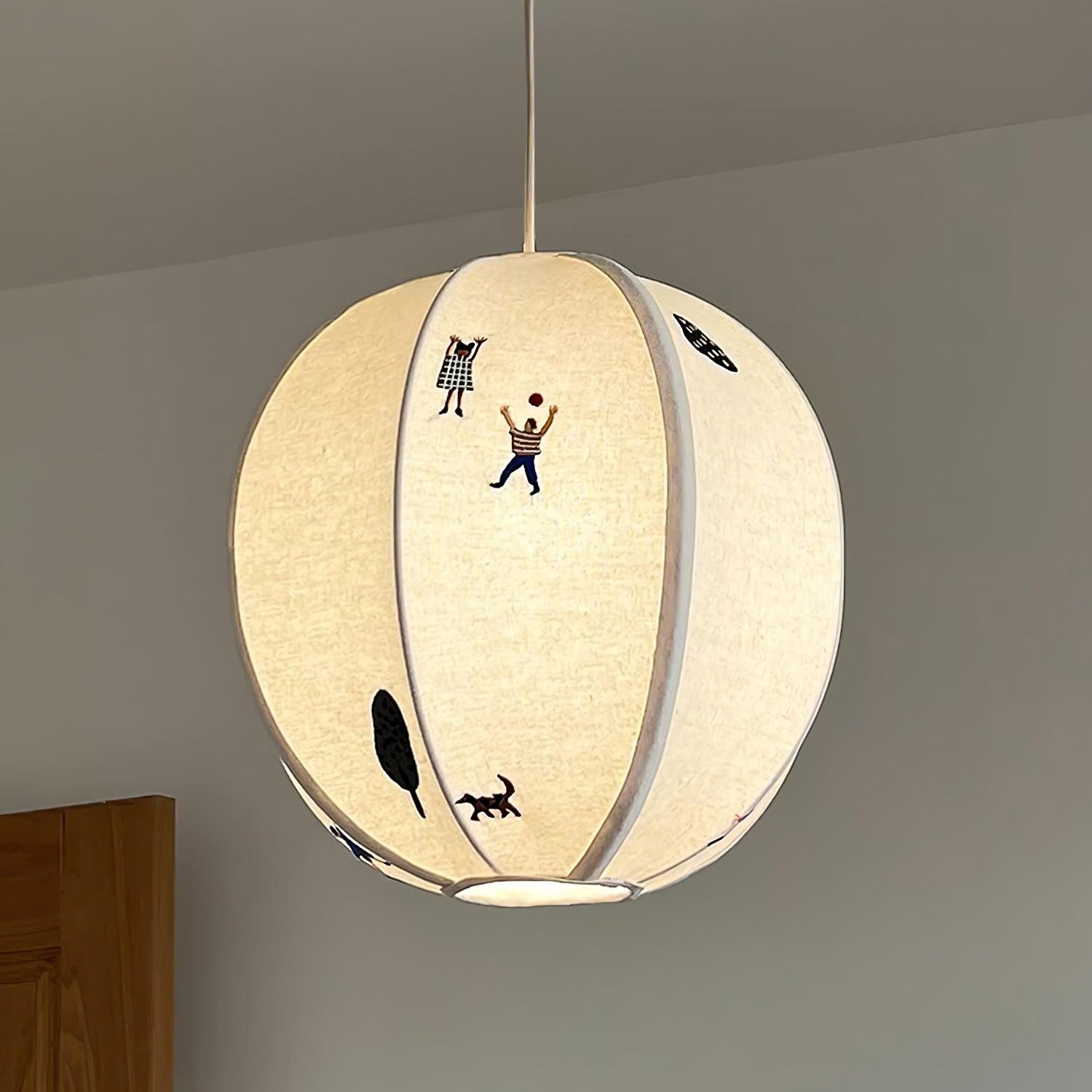 Park Embroidered Textile Pendant Lamp K576