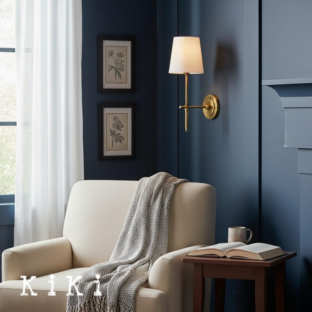 Bryant Minimalist Fabric Shade Wall Lamp - Modern Lighting Solution for Hallway and Bedroom K1559