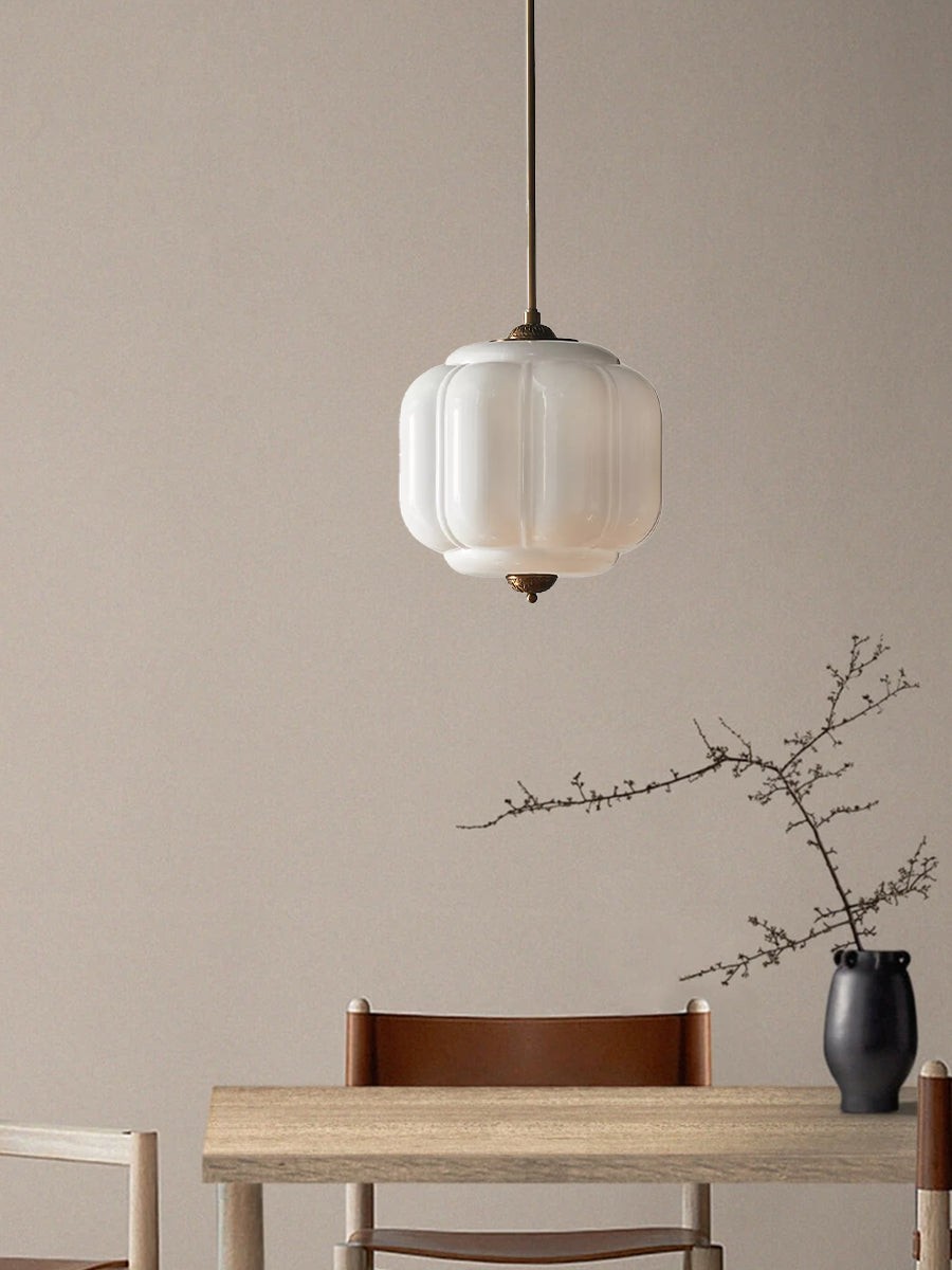 Retro Eloise Milk Glass Pendant Light For Kitchen K946