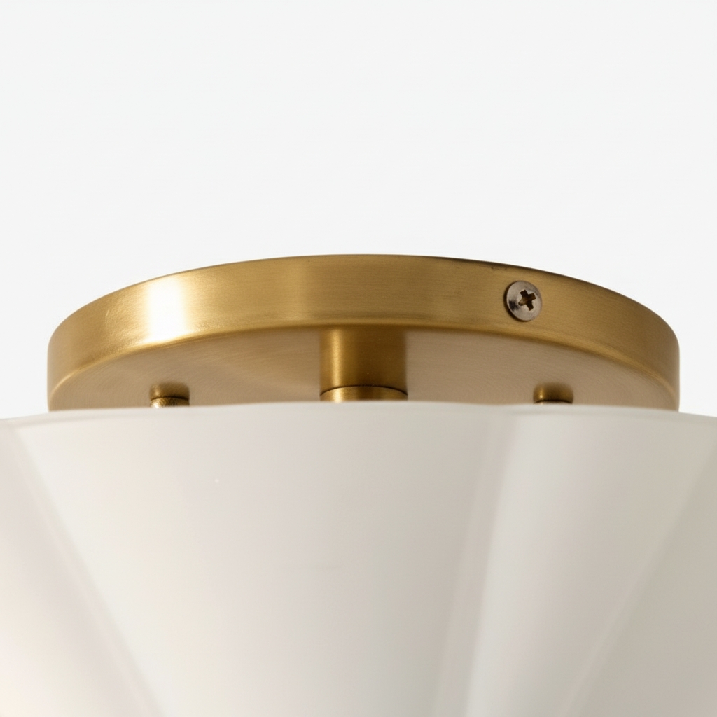 Mivie Streamlined Flush Mount - Vintage Rippled Glass and Champagne Bronze for Modern Living Rooms K2338