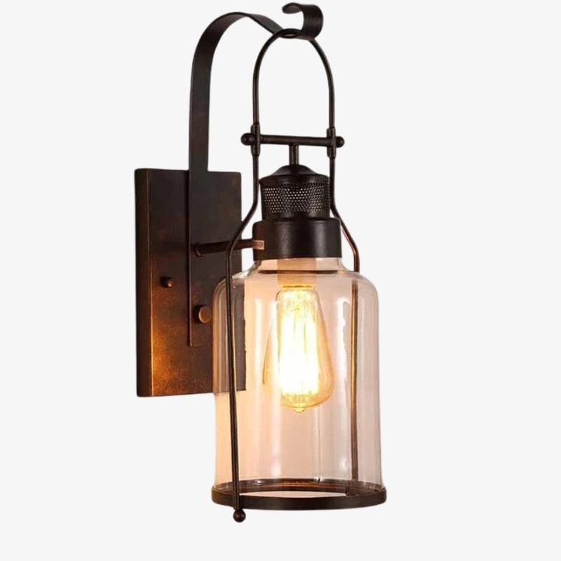 Vintage Industrial Outdoor Wall Sconce - Rustic Exterior Lighting for Porch K1599