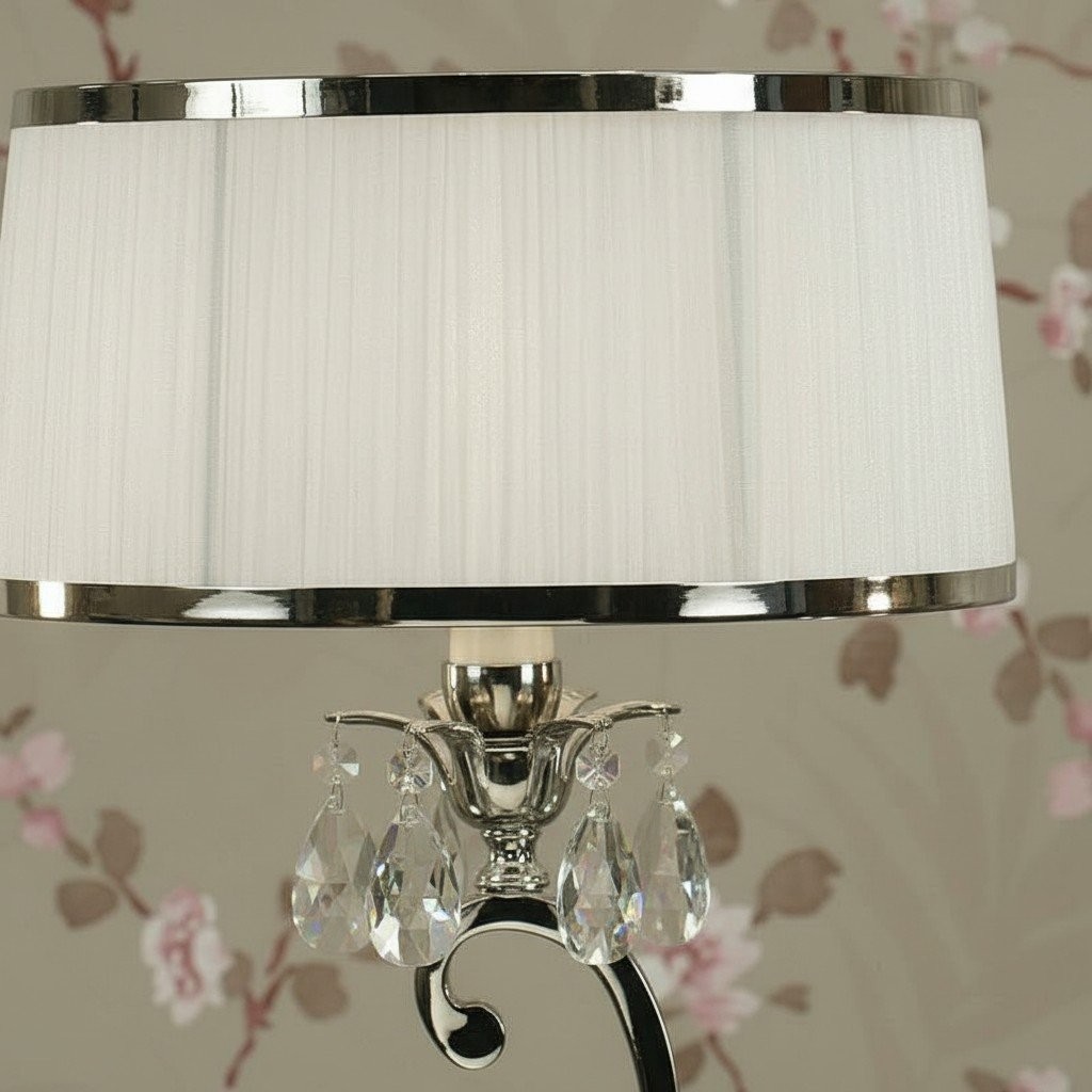 Talonis Decorative Crystal Table Lamp - Curved Metal Style for Home Interiors K1919